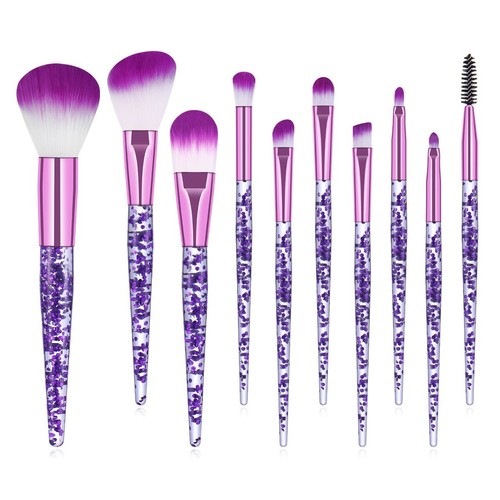 10pcs glitter makeup - glitter, brushes