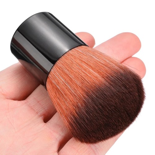 Black kabuki powder makeup - black,